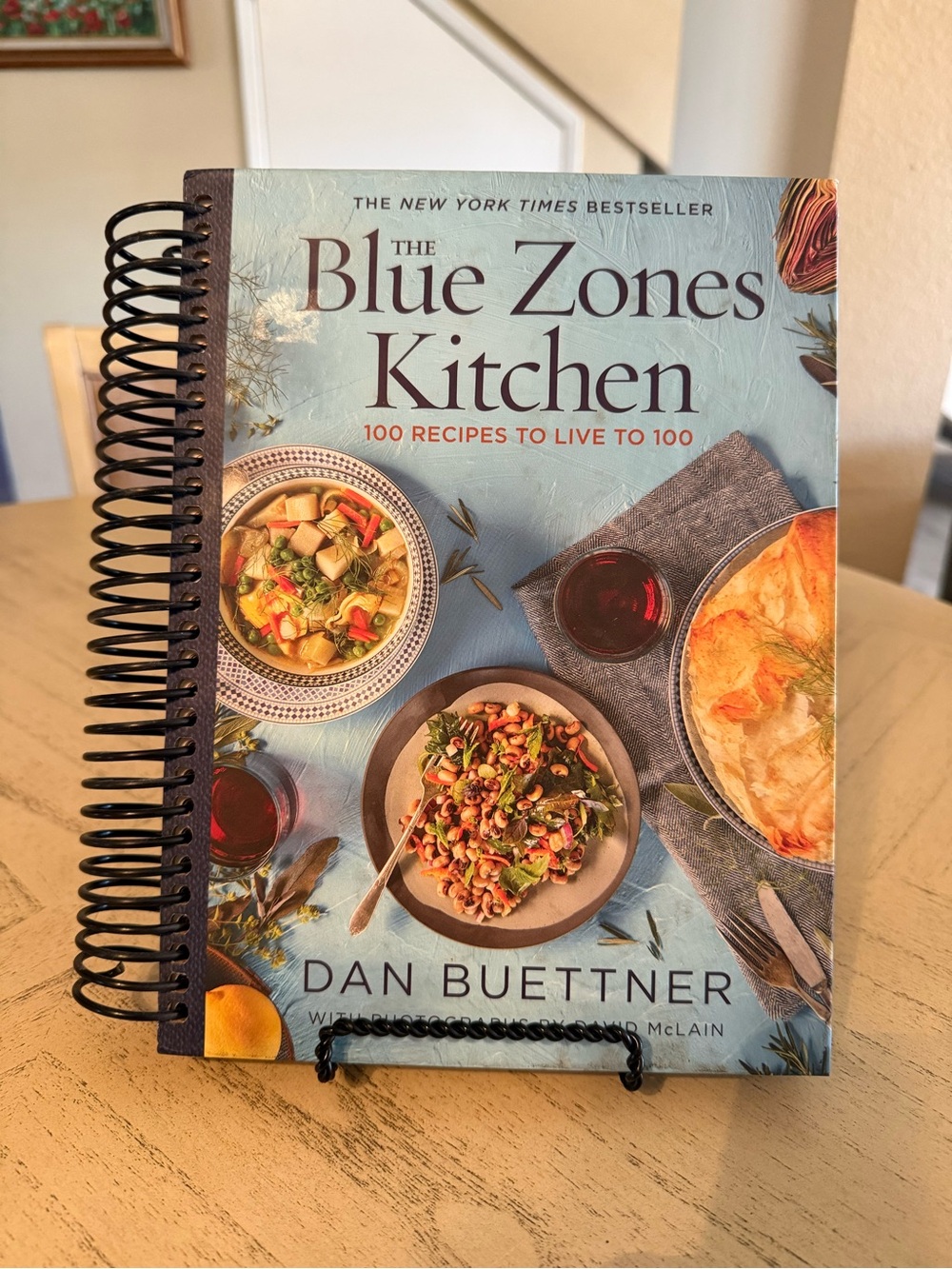 The Blue Zones Kitchen: 100 Recipes to Live to 100 by Dan Buettner with wire